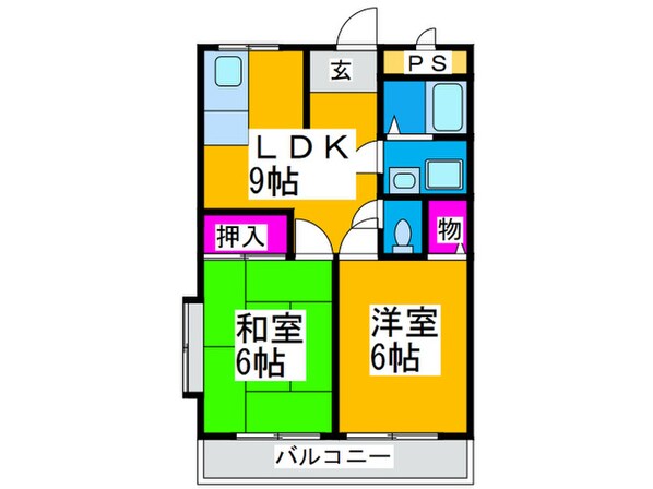 ハイツあかしあ2号館の物件間取画像